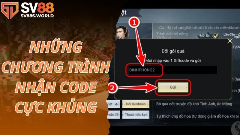 Những chương trình nhận code SV88 cực khủng